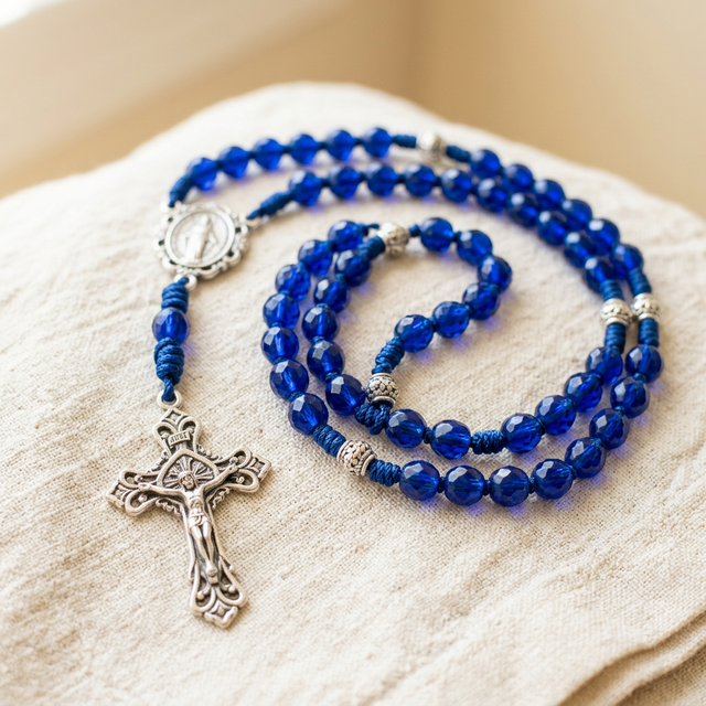 Hand-Knotted Marian Rosary