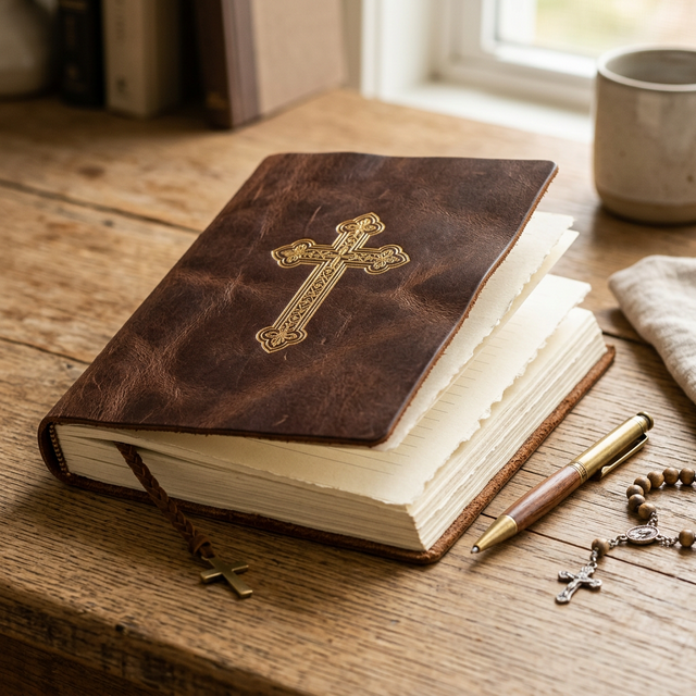 Leather-Bound Prayer Journal